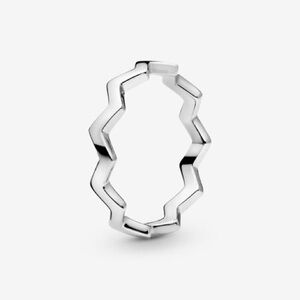 Pandora Silver Geometric Ring